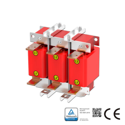 Line Reactor AC 3-Phase 400V ,2%(uK), Rated Current 1000A , 450kw
